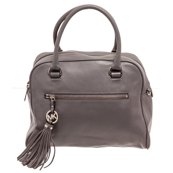 Michael Kors Grey Leather Medium Shoulder Bag