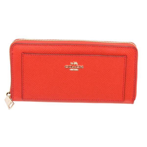 Coach Orange Leather Zippy Wallet