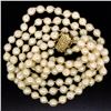 Image 4 : Three Strand Baroque Pearl 14" Choker Necklace w/ 14K Yellow Gold Filigree Clasp