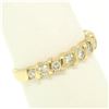 Image 7 : 14k Yellow Gold .60 ctw G/H VS2 Bar Set Round Brilliant Diamond Band Ring