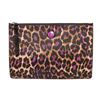 Image 1 : Coach Purple Ocelot Leather Zipper Pouch