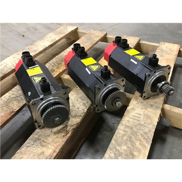 (3) FANUC A06B-0163-B175 AC SERVO MOTORS