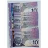 Image 2 : Bank of Canada $10, 2009 - Lot of 24 Consecutive