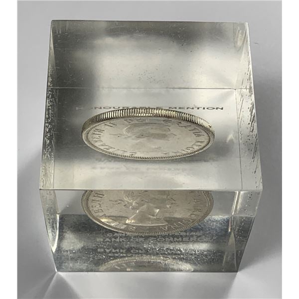 CIBC Canada 1961 $1 Silver Lucite