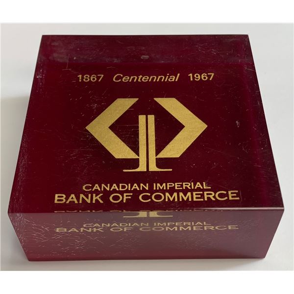 CIBC Executive Paper Weight 1967