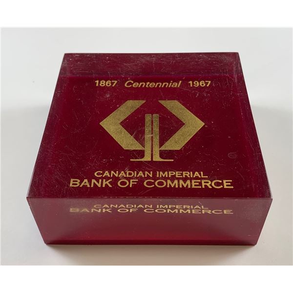 CIBC Executive Paper Weight 1967