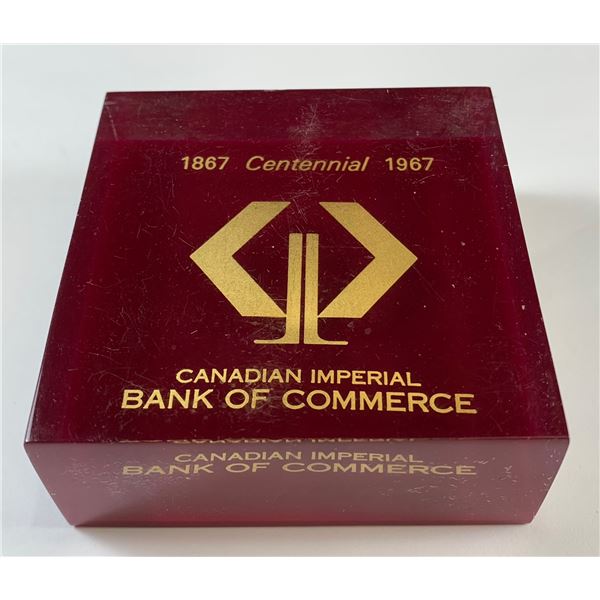 CIBC Executive Paper Weight 1967