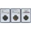 Image 1 : Br. 561, 691, 997. Group of three graded tokens.