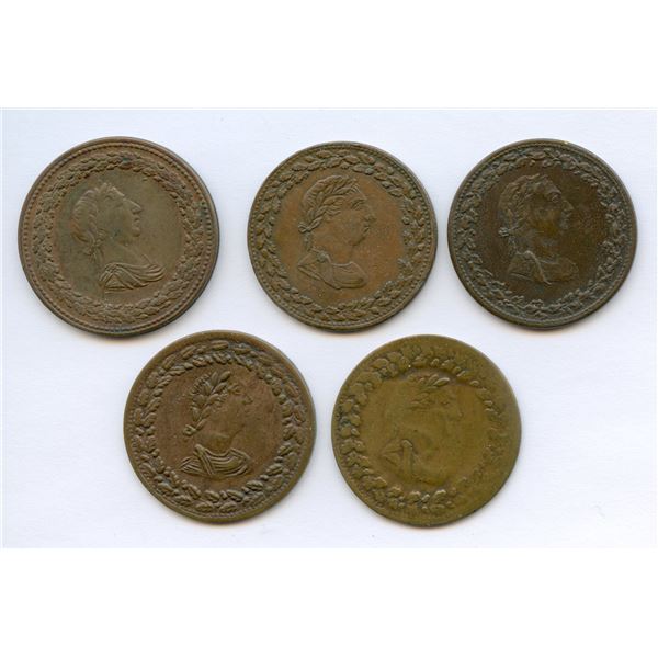 BR 960 - Lower Canada Token Lot of 5