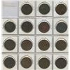 Image 2 : Lot of 15 pre-confederation bank pennies.