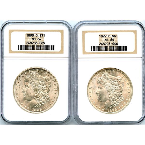 Lot of 2 Morgan Dollars.