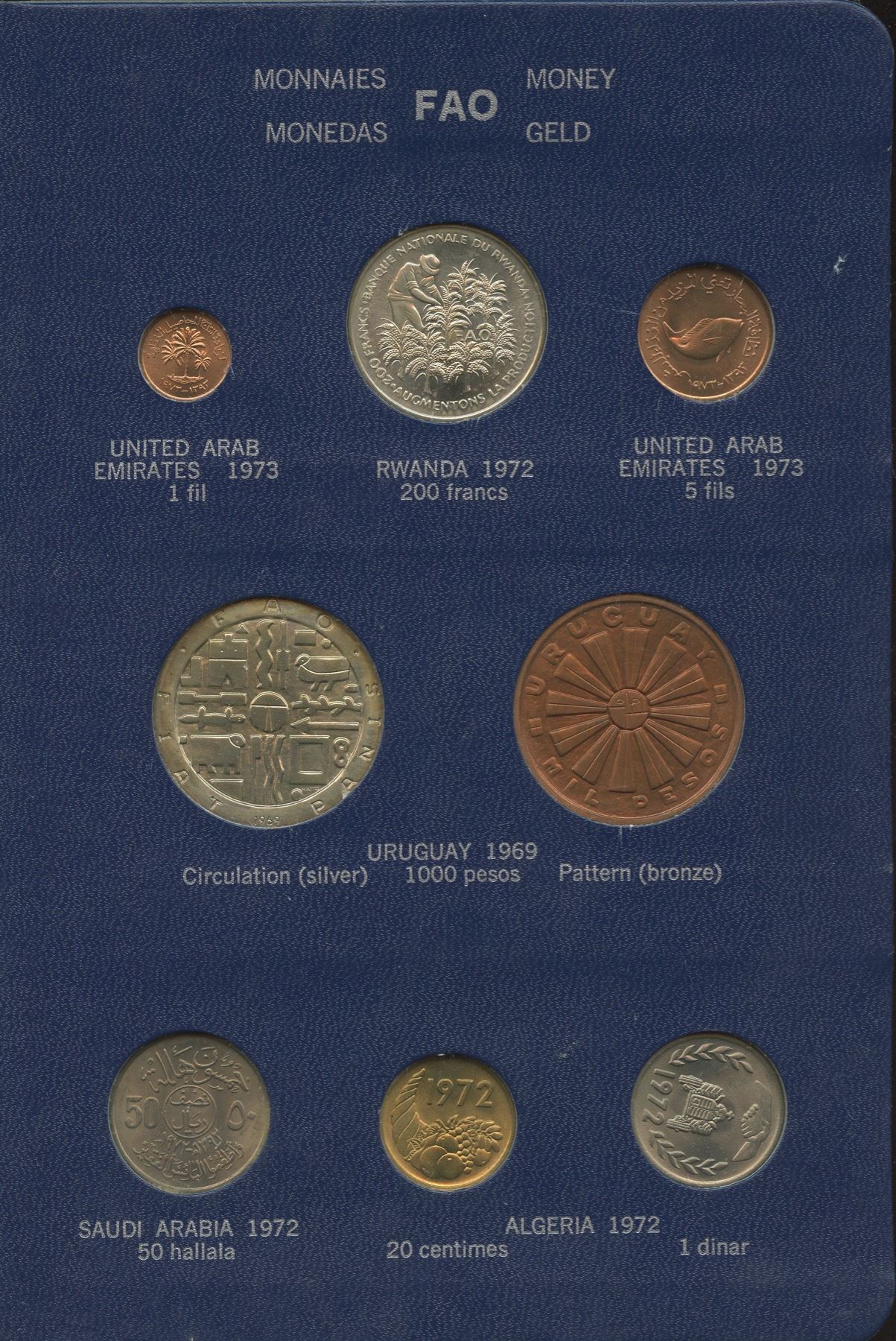 19711973 Complete BLUE FAO World Coin Album W/ Silver/Proof Coins As