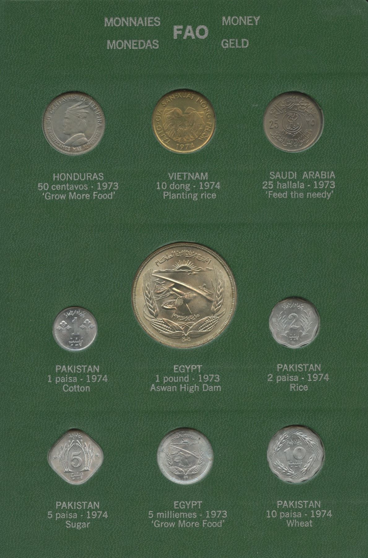 1974 Complete GREEN FAO Coin World Album As Issued Food & Agriculture
