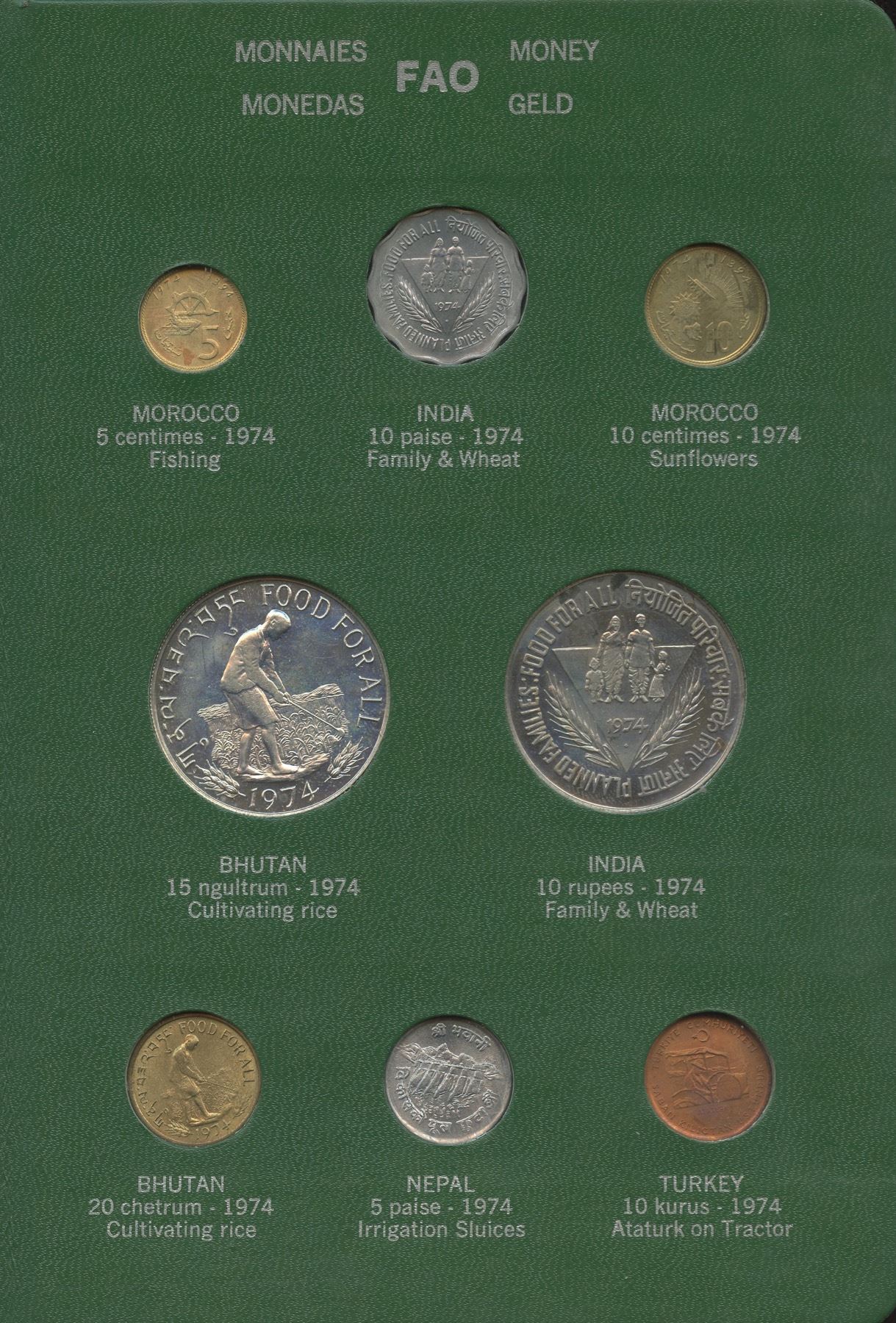 1974 Complete GREEN FAO Coin World Album As Issued Food & Agriculture
