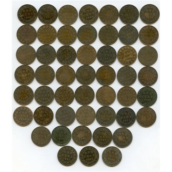 Victoria Large Cents - Lot of 50