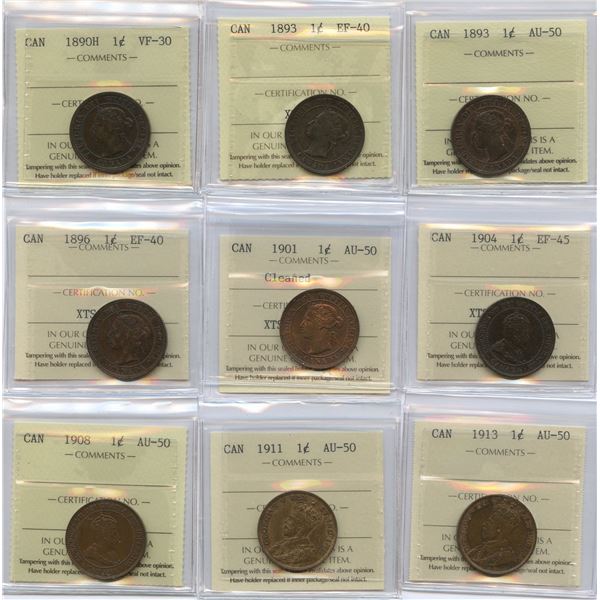 Small & Large Cents - All ICCS Graded