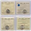 Image 1 : 1957, 1962, 1964, 1966 Ten Cents - ICCS Graded MS-66 Lot