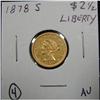 Image 2 : 1878-S $2 ½ LIBERTY GOLD COIN
