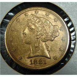 1881 $5 LIBERTY GOLD COIN