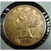 Image 1 : 1881 $5 LIBERTY GOLD COIN