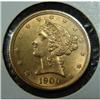 Image 1 : 1900 $5 LIBERTY GOLD COIN
