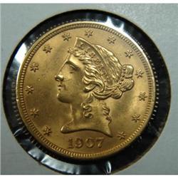 1907-D $5 LIBERTY GOLD COIN