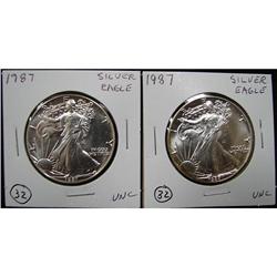 1987 AMERICAN EAGLE SILVER DOLLARS