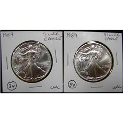 1989 AMERICAN EAGLE SILVER DOLLARS