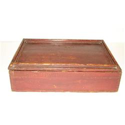 RED STAINED BIBLE BOX