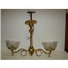 Image 1 : VINTAGE BRASS 2-ARM CHANDELIER