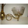 Image 2 : VINTAGE BRASS 2-ARM CHANDELIER