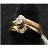 Image 1 : 14K GOLD DIAMOND WEDDING SET