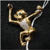 Image 1 : 18K GOLD MONKEY BROOCH