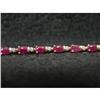 Image 4 : 14K GOLD DIAMOND & RUBY BRACELET