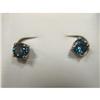 Image 1 : 14K GOLD BLUE DIAMOND EARRINGS