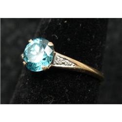 14K GOLD LADIES’ AQUAMARINE RING