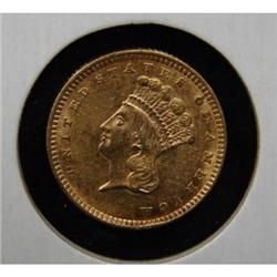 1857 $1 U.S. GOLD COIN