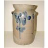 Image 1 : BLUE DECORATED STONEWARE CROCK