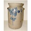 Image 2 : BLUE DECORATED STONEWARE CROCK