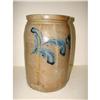 Image 1 : BLUE DECORATED STONEWARE CROCK