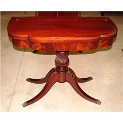 DUNCAN PHYFE STYLE MAHOGANY GAME TABLE