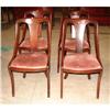 Image 1 : MAHOGANY SABER LEG DINING CHAIRS