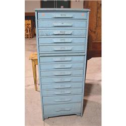 OAK SHEET MUSIC CABINET