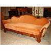 Image 1 : WALNUT VICTORIAN ROLLED ARM SOFA