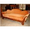 Image 1 : WALNUT VICTORIAN ROLLED ARM SOFA