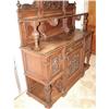 Image 9 : WALNUT VICTORIAN TWO PIECE SIDEBOARD
