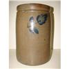 Image 2 : BLUE DECORATED STONEWARE CROCK