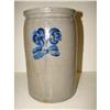 Image 1 : BLUE DECORATED STONEWARE CROCK