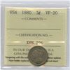 Image 1 : 1880 USA Three Cents