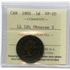 Image 2 : 1891 One Cent - Large Leaves, Large Date